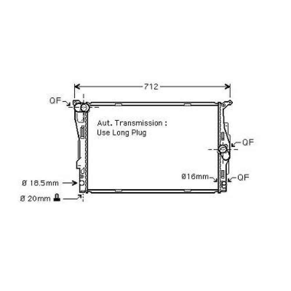 17117542199 Kühler Motorkühlung für BMW 3-SERIE E90 03/2005 DCM1577