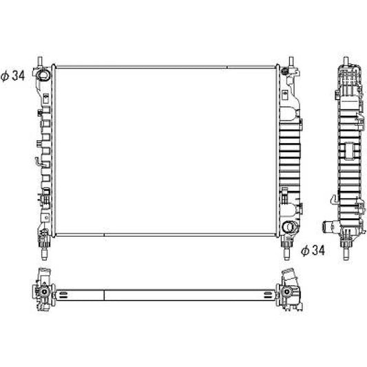20982434 Kühler Motorkühlung für OPEL Antara 2,2 CDTi DCM3937