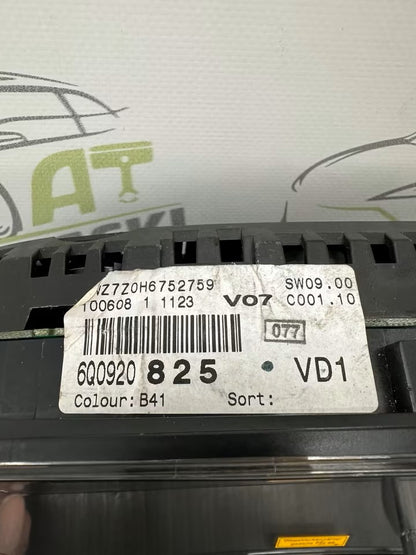 6Q0920825 Tacho Kombiinstrument Vw Polo 9N3 1,2 Benzin 93000km