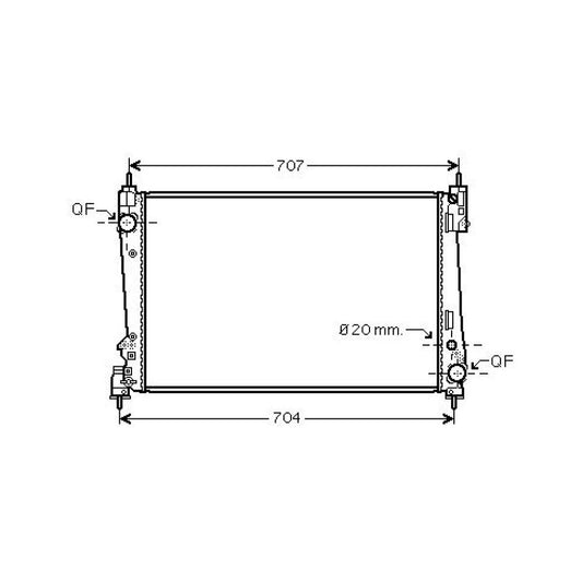 51808364 Kühler Motorkühlung für GRANDE PUNTO/ALFA MITO DCM1981