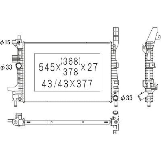 BV618005BA Kühler Motorkühlung für FORD FOCUS III 01/2011 DCM2101