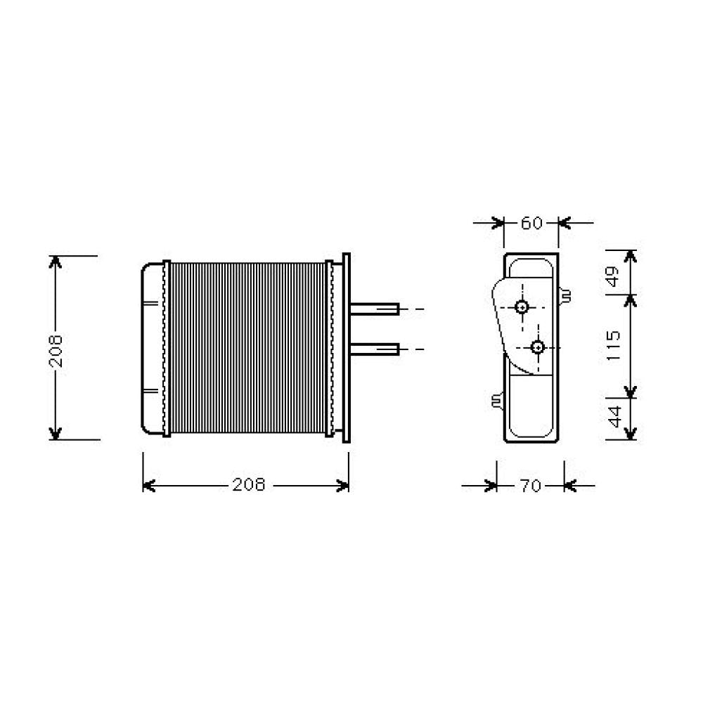 46721123 HEIZUNGSKUEHLER FIAT PUNTO 10/1993 DCM1071