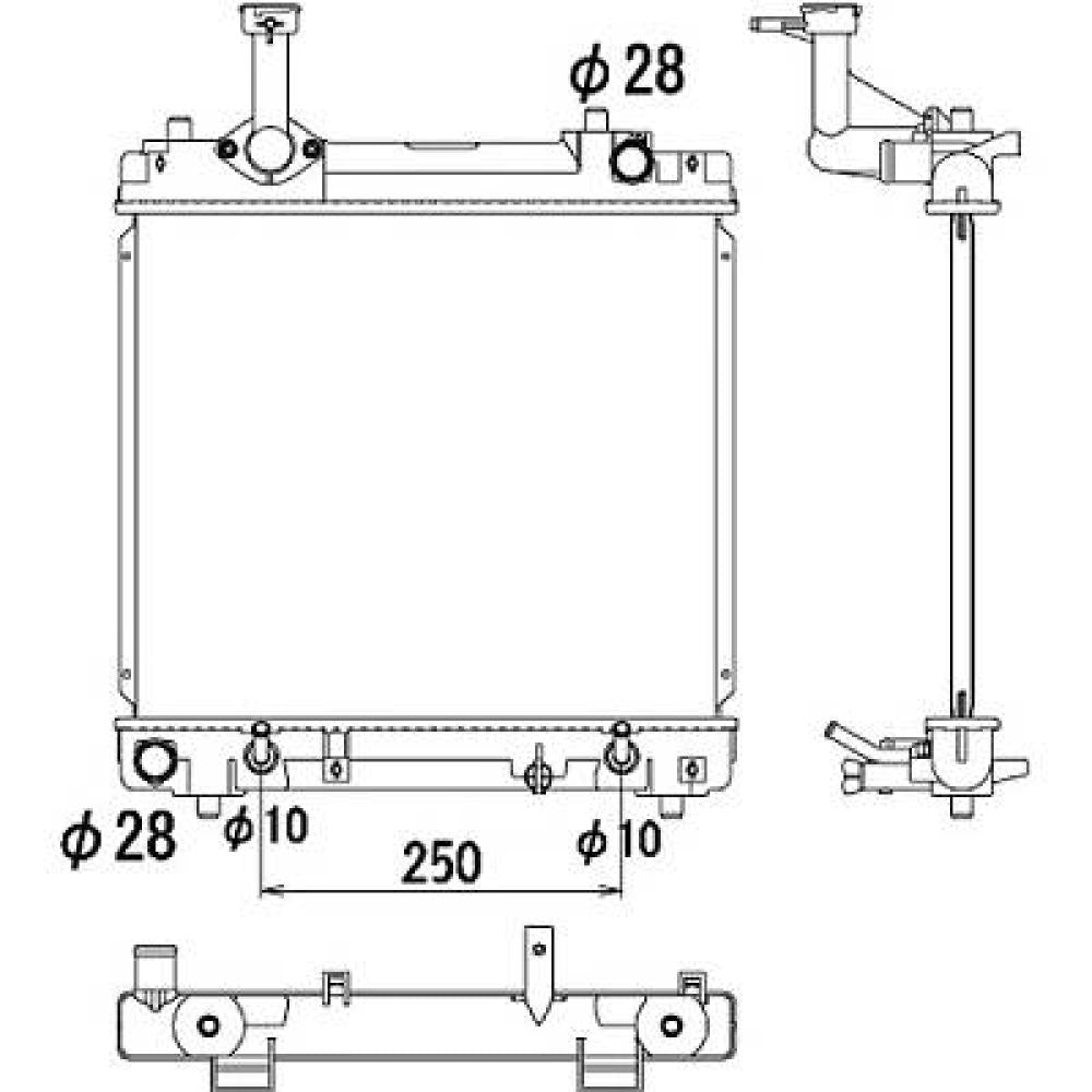 214004A00E Kühler Motorkühlung für SUZUKI ALTO 04/2009 DCM3121