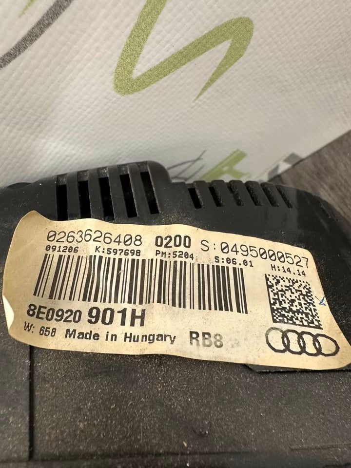8E0920901H Tacho Kombiinstrument Audi A4 B7 8E 1,9 Tdi 2004 bj