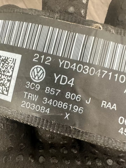 3C9857806J Sicherheitsgurt Hinten Rechts VW Passat B7