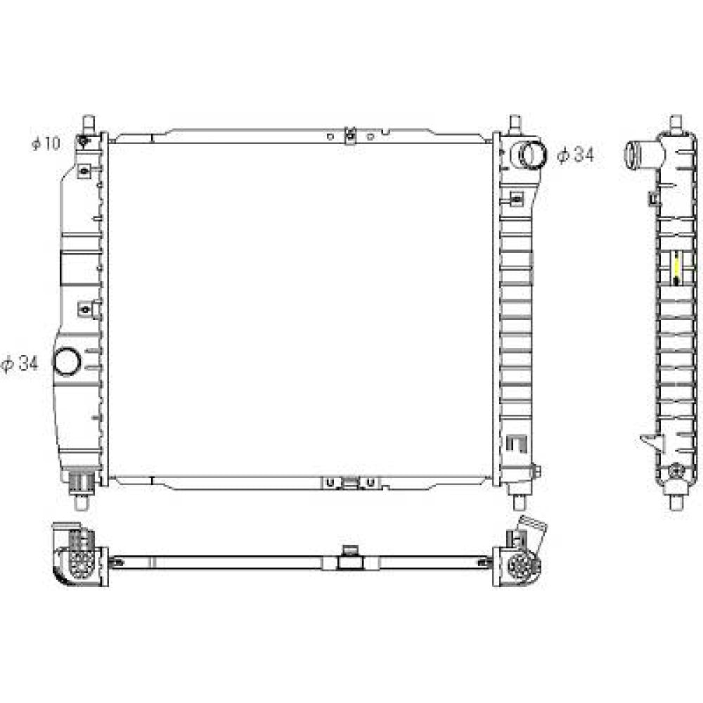 96443475 Kühler Motorkühlung für CHEVROLET KARLOS 08/02 DCM3599