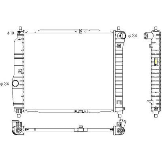 96443475 Kühler Motorkühlung für CHEVROLET KARLOS 08/02 DCM3599