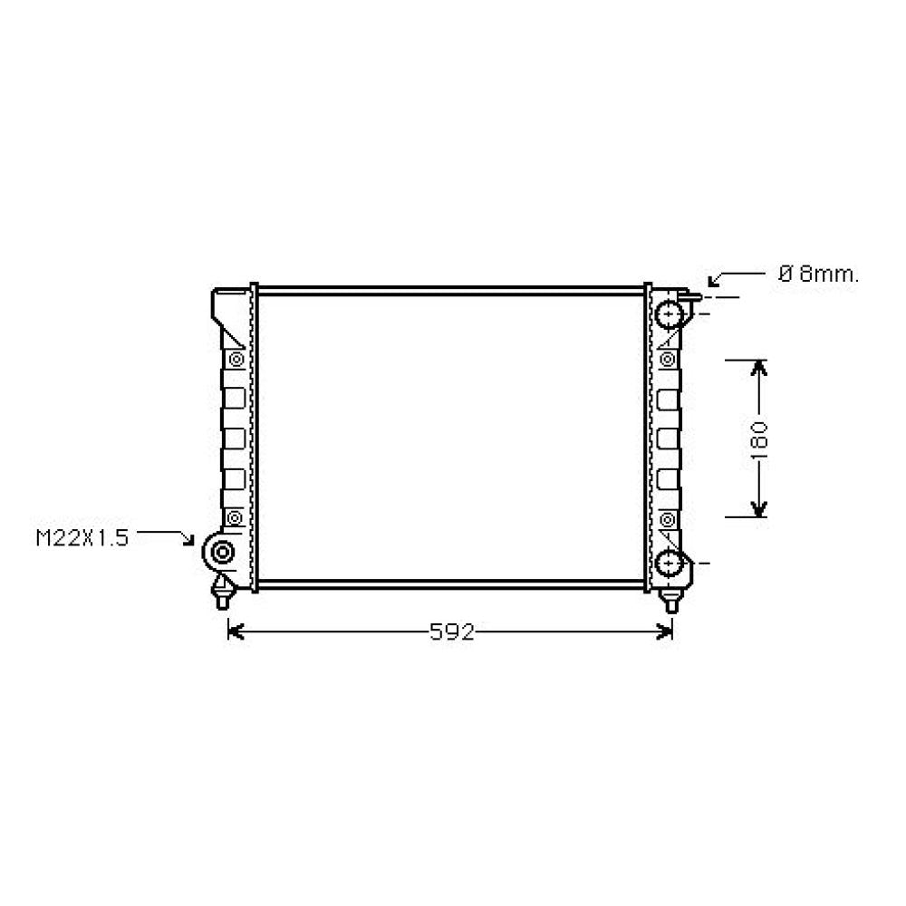 1L0121253B Kühler Motorkühlung für VW GOLF I/II DCM3382