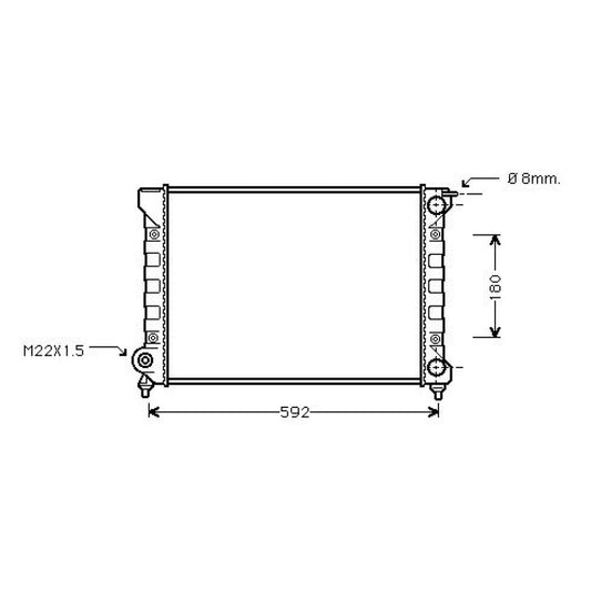 1L0121253B Kühler Motorkühlung für VW GOLF I/II DCM3382