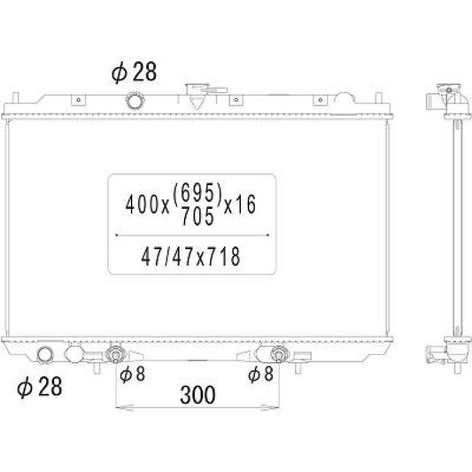 21460BU703 Kühler Motorkühlung für NISSAN ALMERA TINO DCM1829