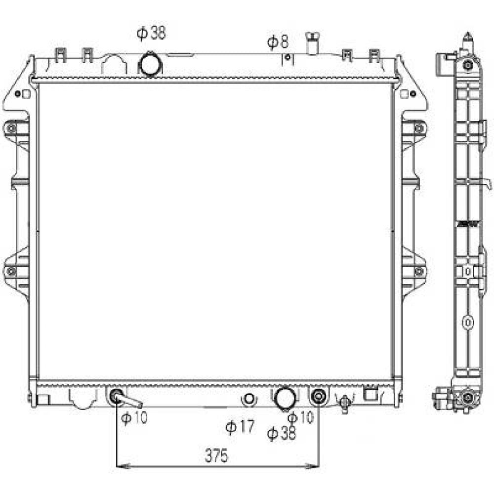 164000L130 Kühler Motorkühlung für TOYOTA HI-LUX 08/2005 DCM3324
