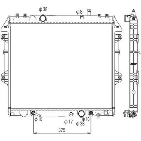 164000L130 Kühler Motorkühlung für TOYOTA HI-LUX 08/2005 DCM3324