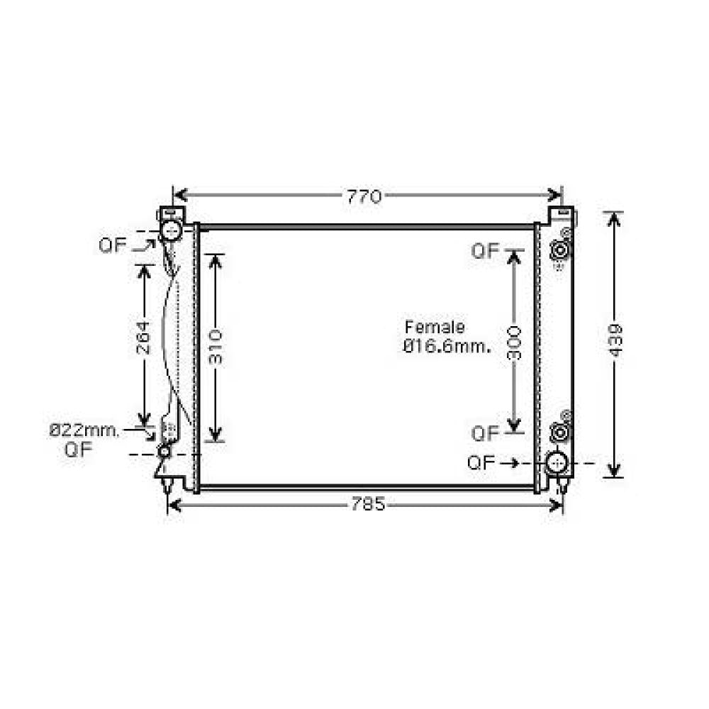 4F0121251AA Kühler Motorkühlung für AUDI A6 2,4/2,8/3,0/3,2 FS DCM1477