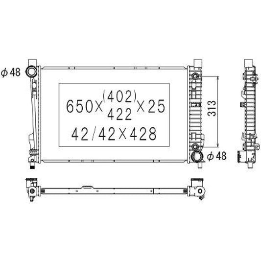 A 203 500 34 03 64 Kühler Motorkühlung für M B C-Klasse W203  05/2000 DCM2386