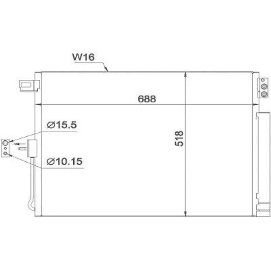 00K55038003AE KONDENSATOR  JEEP JEEP GR. CHEROKEE 11/2010 DCC1649