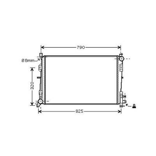 K05142488AA Kühler Motorkühlung für CHRY VOYAGER 06/2002 DCM1629