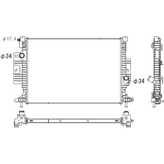 EJ7Z8005A Kühler Motorkühlung für FORD Focus III / Kuga DCM3910