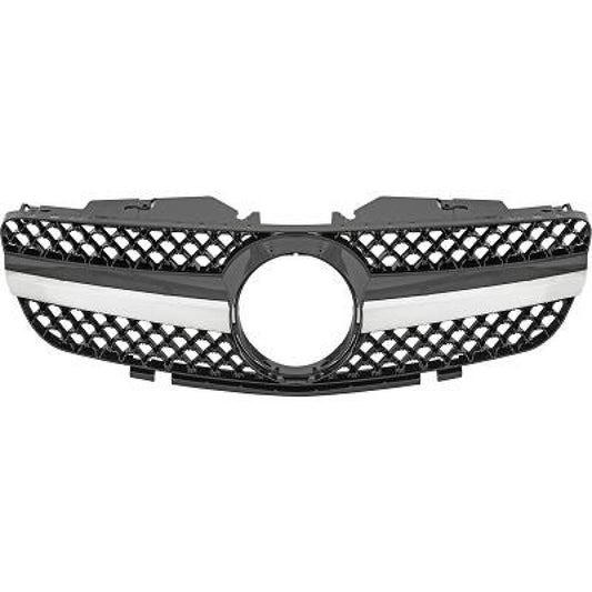 KÜHLERGRILL KPL.  DB R230, 01-08        CHROM/SCHWARZ 1600440