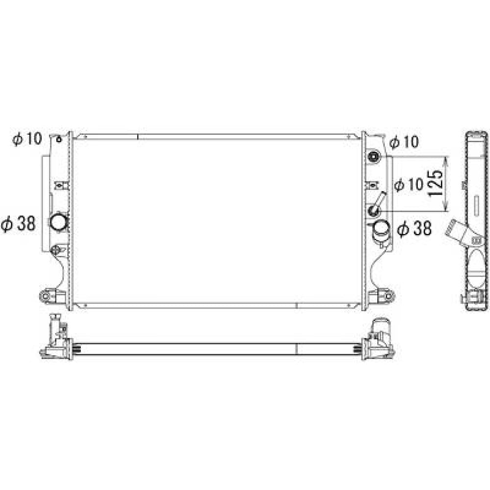 164000R070 Kühler Motorkühlung für TOYOTA AVENSIS 02/2009 DCM3352