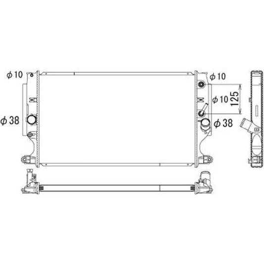 164000R070 Kühler Motorkühlung für TOYOTA AVENSIS 02/2009 DCM3352