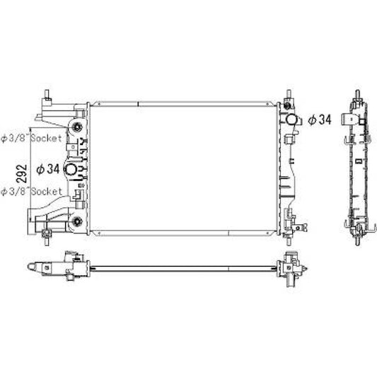 13 267 653 Kühler Motorkühlung für CHEVROLET Cruze (J300) DCM3919