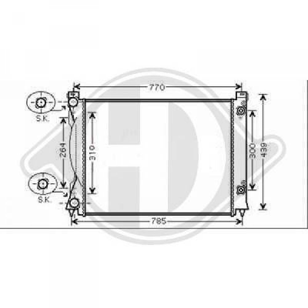 4F0121251AE Kühler Motorkühlung für AUDI A6(4F2/C6) 2004->> DCM1480