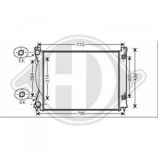 4F0121251AE Kühler Motorkühlung für AUDI A6(4F2/C6) 2004->> DCM1480