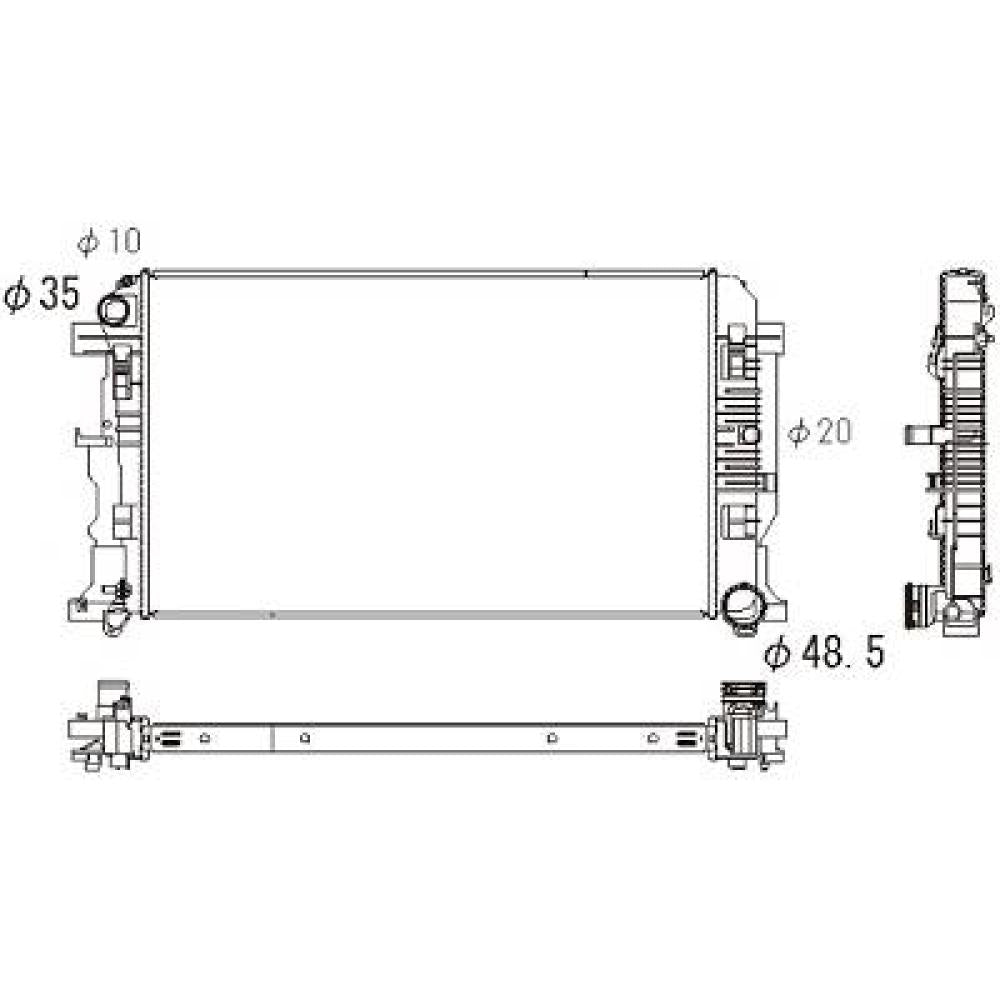 A 906 500 00 02 Kühler Motorkühlung für VW Crafter 2006->> DCM2419