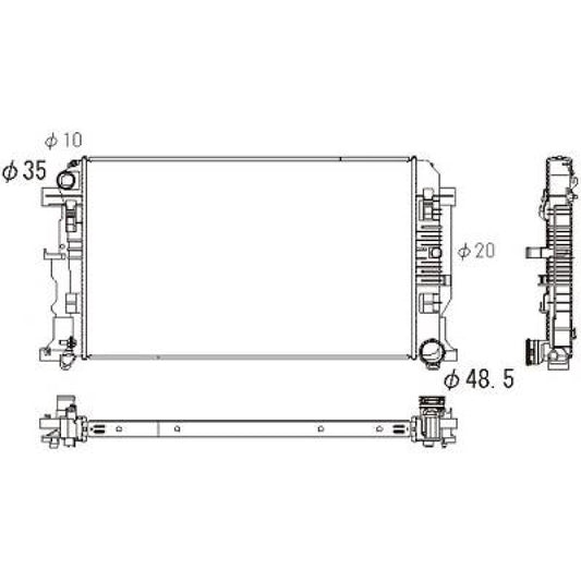 A 906 500 00 02 Kühler Motorkühlung für VW Crafter 2006->> DCM2419
