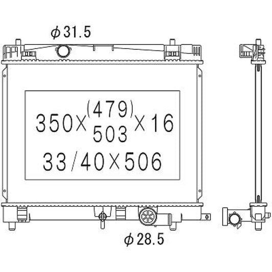 1640047080 Kühler Motorkühlung für TOYOTA YARIS 11/2006 DCM3325