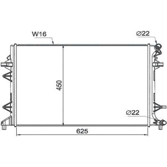 1K0 121 251 EB HILFSKÜHLER für VW Jetta III DCM3907