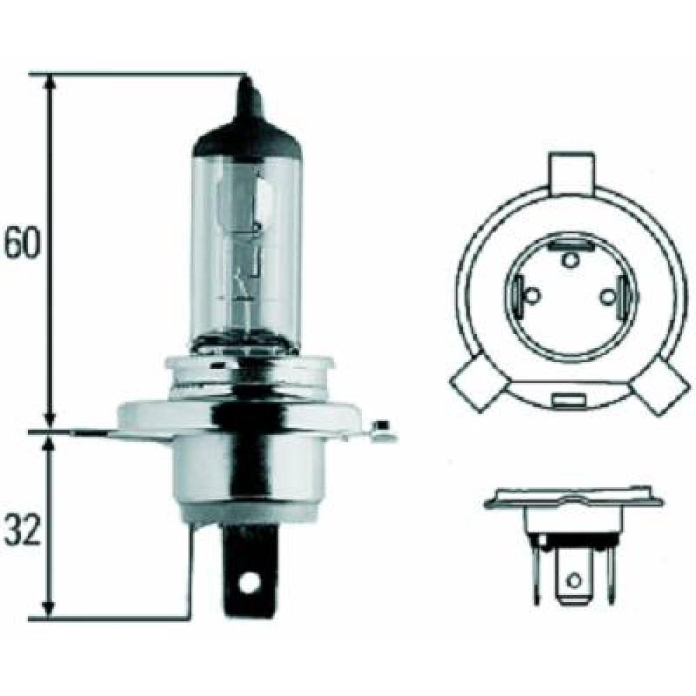 N0177632 H4 12V 60/55W P43t H4 Glühlampe LID10009