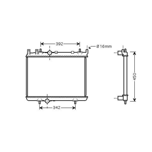 96483977 Kühler Motorkühlung für PEUGEOT 206 04/2005->> DCM2792