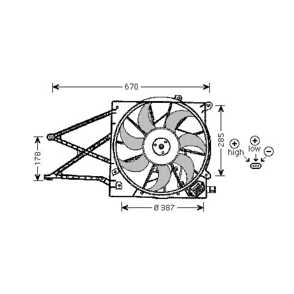 24431825 LÜFTER LÜFTER  OPEL DCL1145