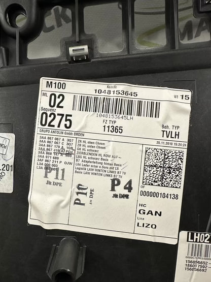 3AF867211 Türverkleidung Türpappe Hinten Links Vw Passat 3AA B7