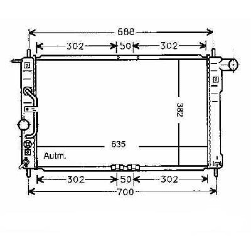 96182260 KÜHLER       DAEWOO LANOS, für 97->>         ALLE MODELLE 8692006