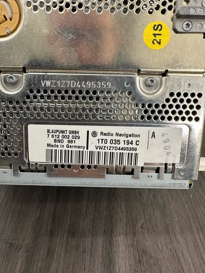 1T0035194C Originale Radio Navigation Cd Vw Modelle Touran Golf