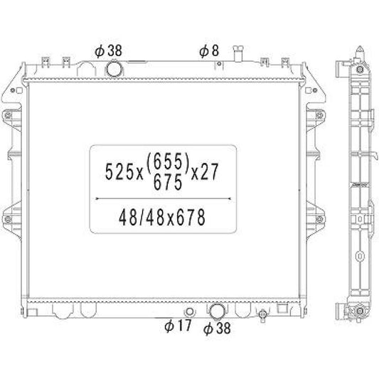 164000L250 Kühler Motorkühlung für TOYOTA HI-LUX 06/2006 DCM3296