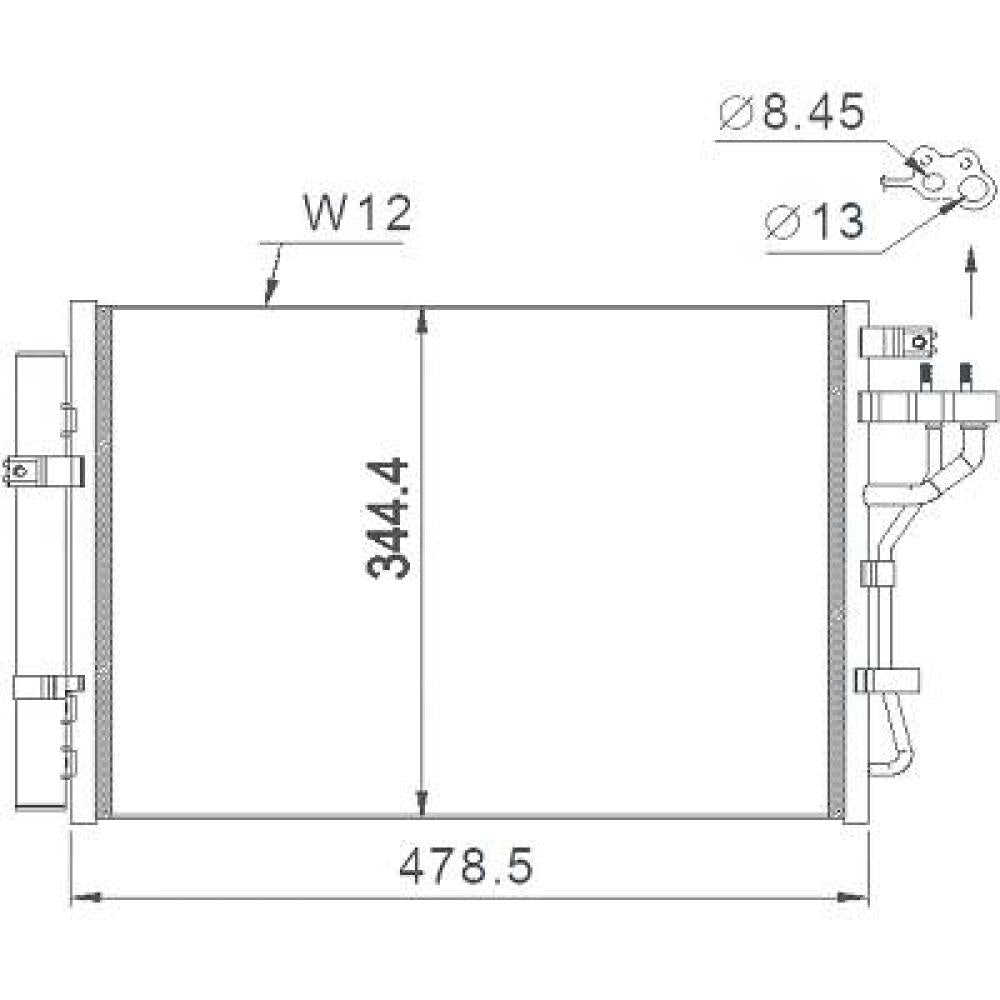 976061Y000 KONDENSATOR KIA PICANTO 05/2011 DCC1945