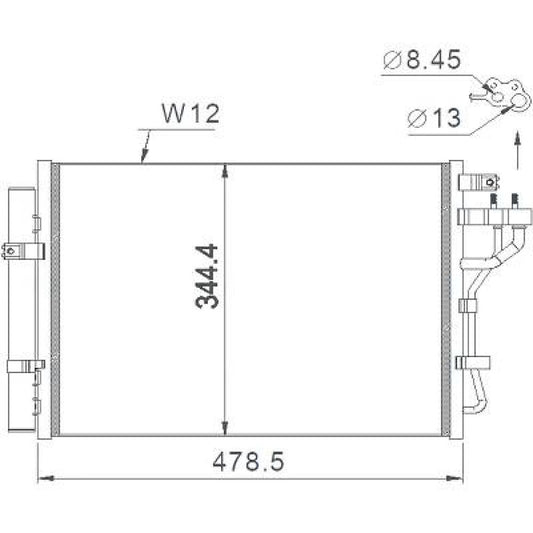 976061Y000 KONDENSATOR KIA PICANTO 05/2011 DCC1945