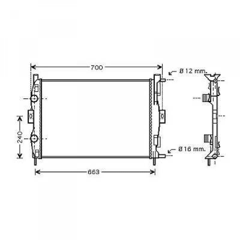 7711135783 Kühler Motorkühlung für RENAULT MEGANE II 11/2002 DCM2922