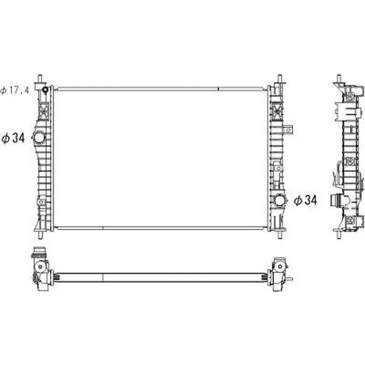 1609961580 Kühler Motorkühlung für CITROEN C4 II/Jumpy 2014-> DCM3940