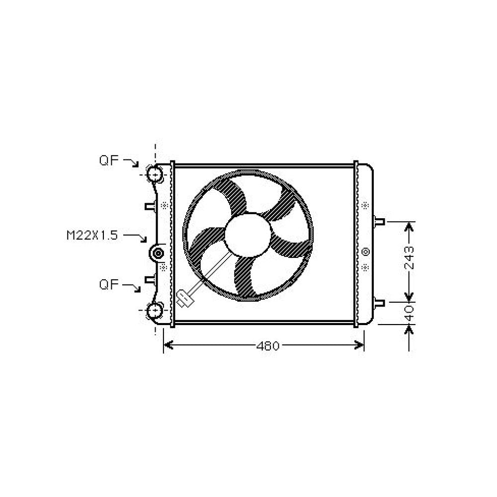 N90995701 Kühler Motorkühlung für SKODA FABIA/Roomster DCM3567