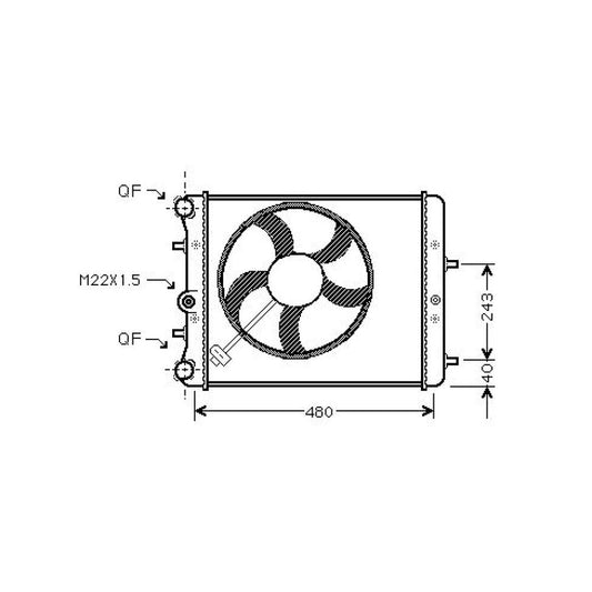 N90995701 Kühler Motorkühlung für SKODA FABIA/Roomster DCM3567