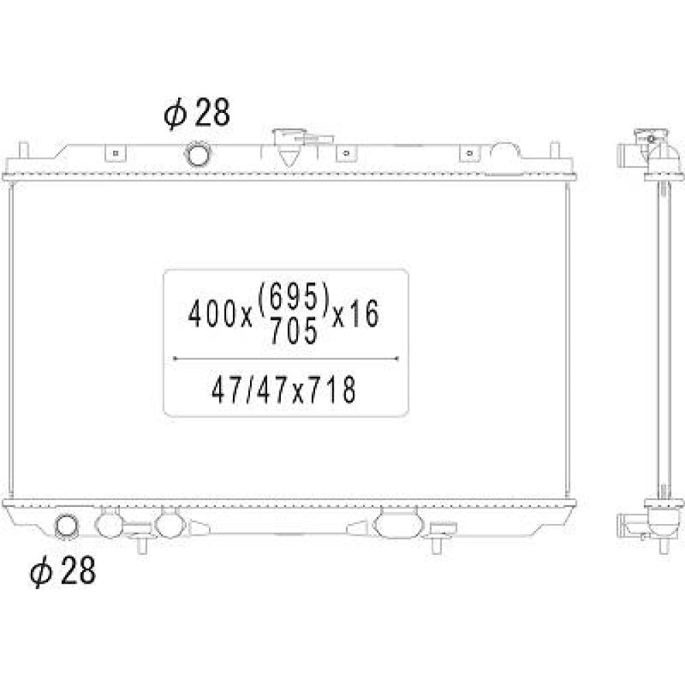 21410BU000 Kühler Motorkühlung für NISSAN ALMERA TINO DCM1827