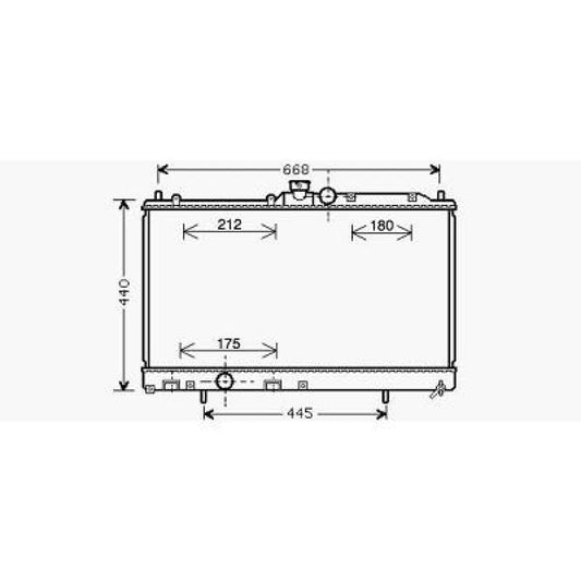 MR464612 Kühler Motorkühlung für MITSU LANCER VI 03/2004 DCM2521