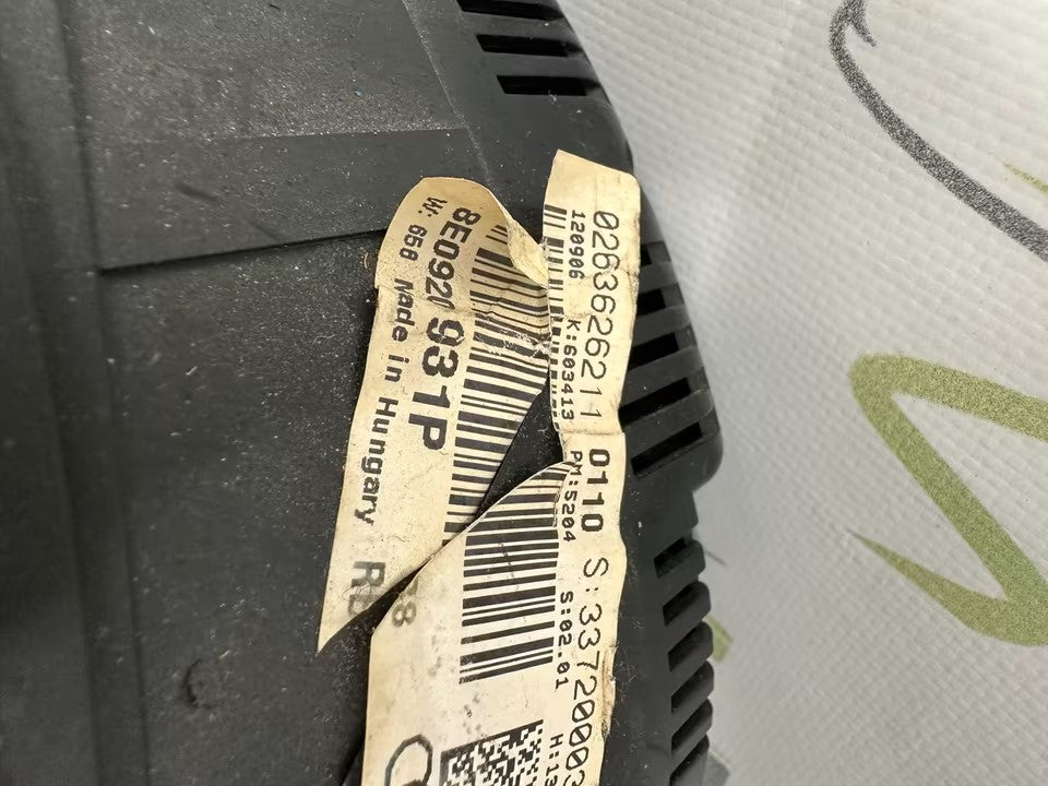 8E0920931P Tacho Kombiinstrument Audi A4 B7 8E 8H 1,9 Tdi