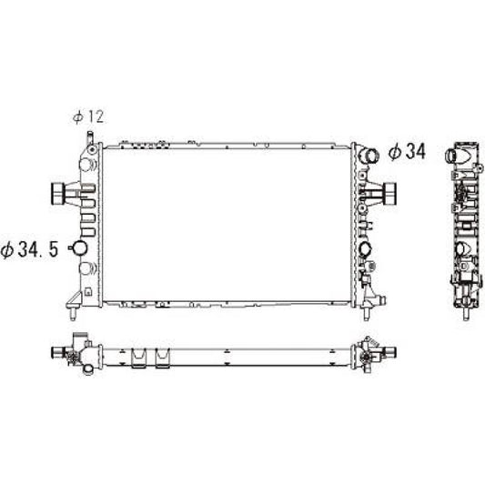9119484 Kühler Motorkühlung für OPEL ASTRA G / Zafira A DCM2623