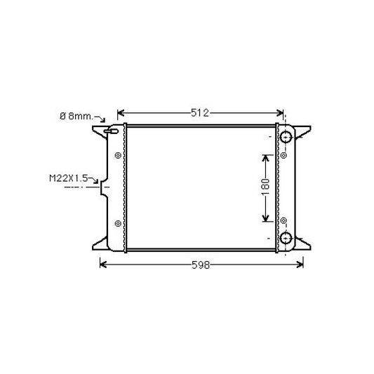 171121253D Kühler Motorkühlung für VW GOLF 02/1974 DCM3358
