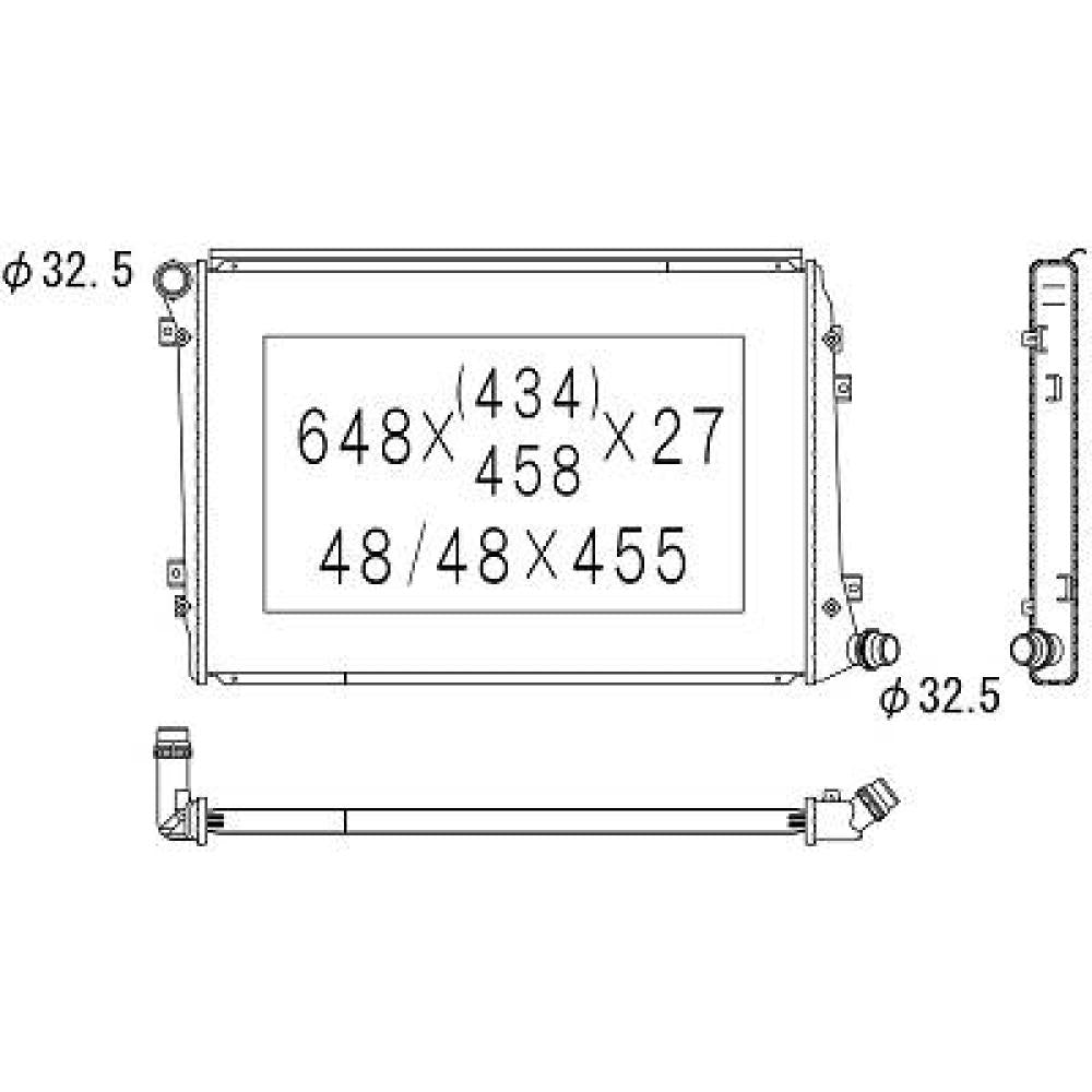 1K0121251AL Kühler Motorkühlung für VW PASSAT/Touran 2,0TDI DCM3446